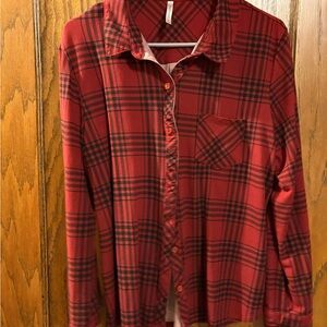 Red‎ Plaid Women's Top